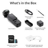 DJI Osmo Pocket 3 Handheld Action Camera with 64GB MicroSD Card and 3-Port USB-C Hub Bundle