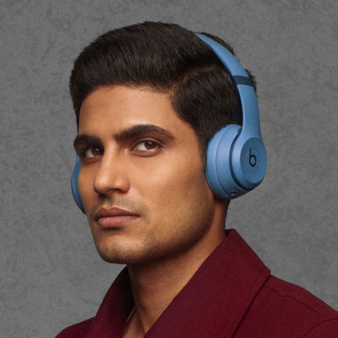 Beats Solo 4 Bluetooth Wireless On-Ear Headphones with Built-In DAC (Slate Blue, Refurbished)