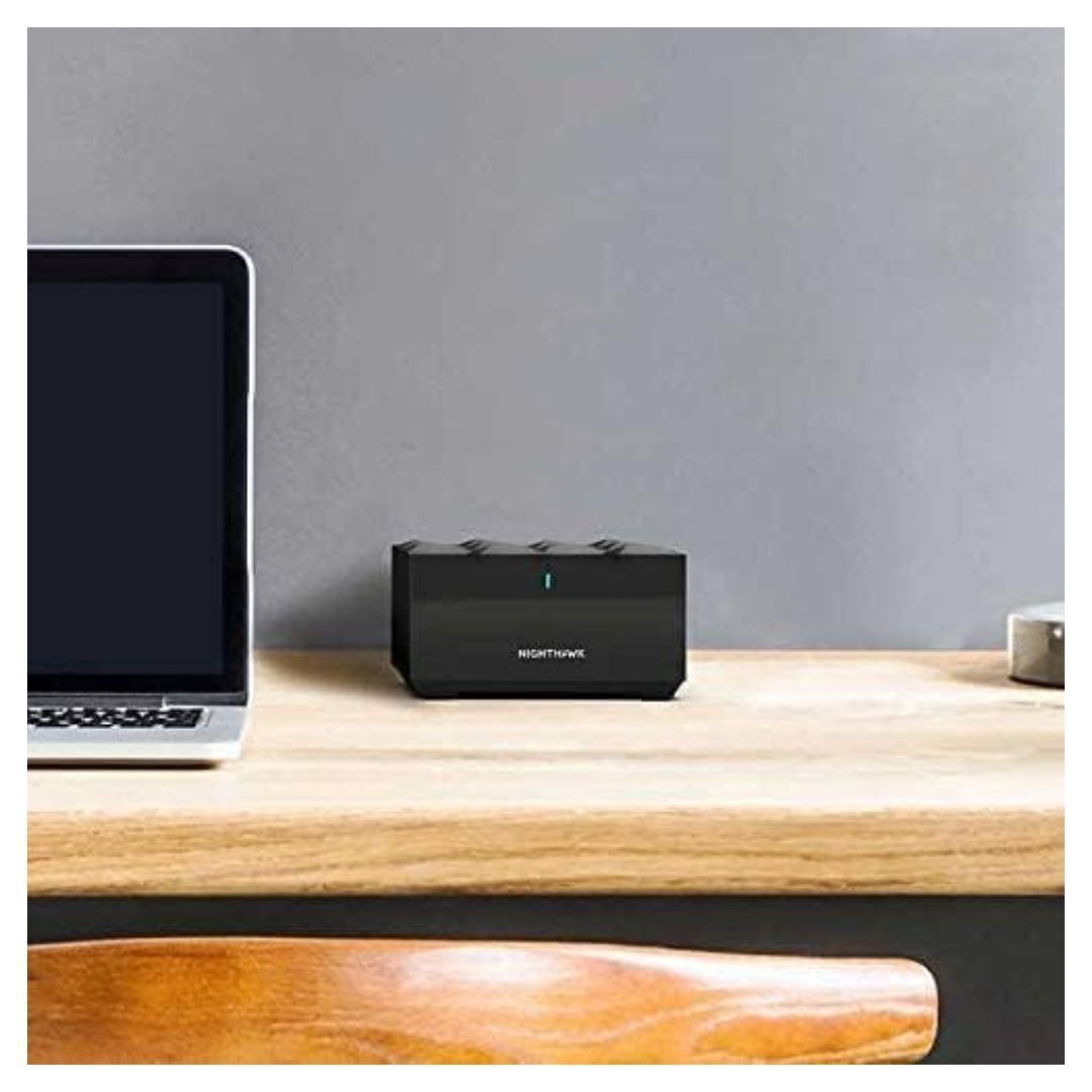 NETGEAR Nighthawk MK63S AX1800 Whole Home Mesh Wi-Fi 6 System (Black, 3-Pack, Refurbished)