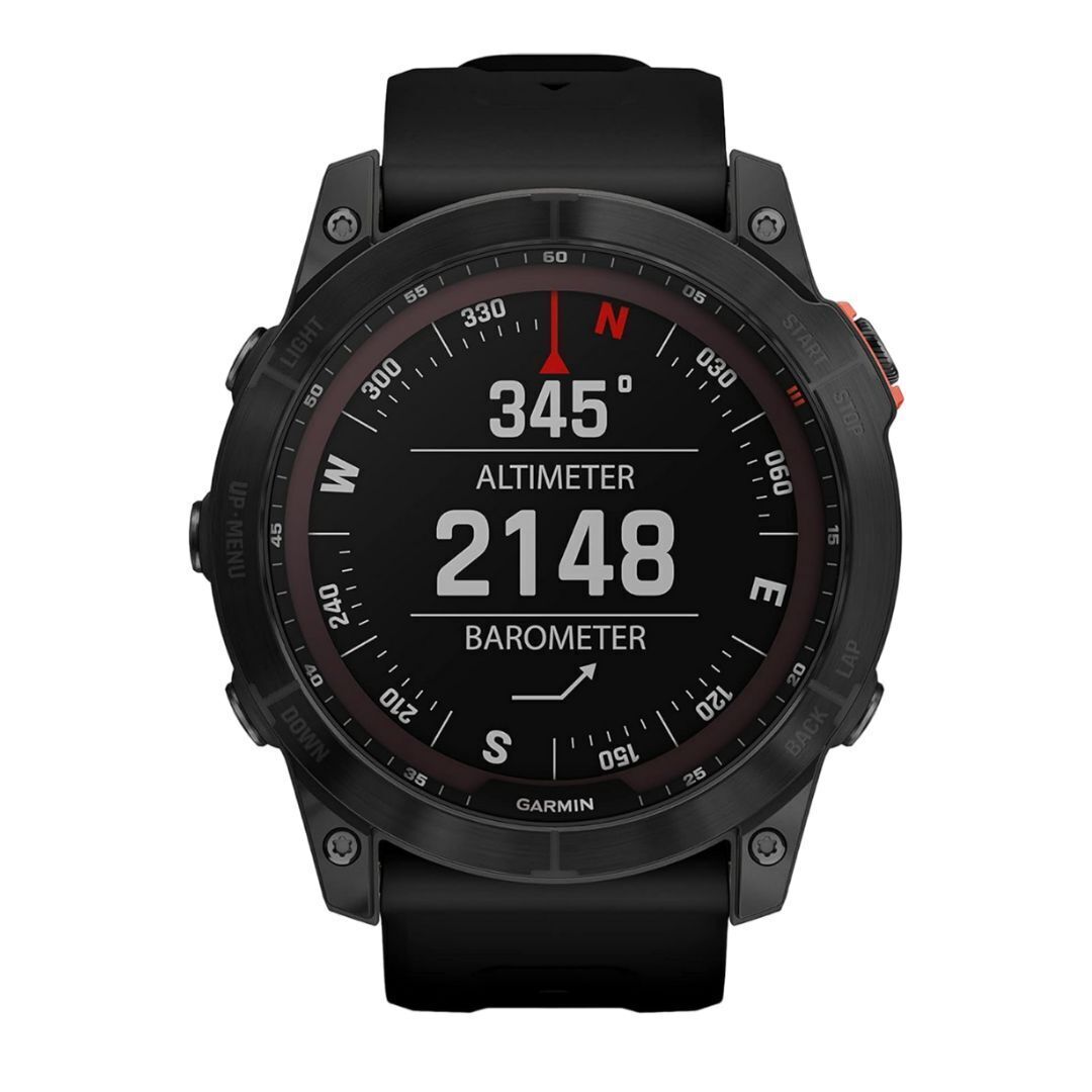 Garmin Fenix 7X Solar-Powered 1.4-Inch Display Multisport GPS Watch (Slate Gray with Black Band)