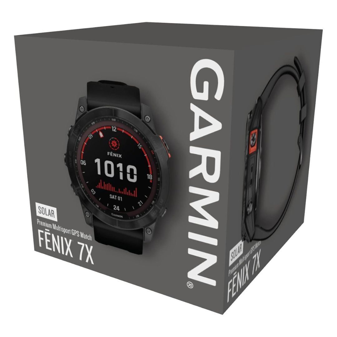 Garmin Fenix 7X Solar-Powered 1.4-Inch Display Multisport GPS Watch (Slate Gray with Black Band)