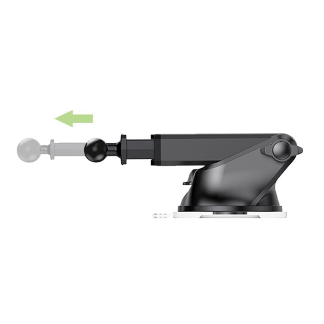 Knox Gear GPS Suction Cup Mount with Lightweight Design, Adjustable Height, and Pivoting Arm (Black)