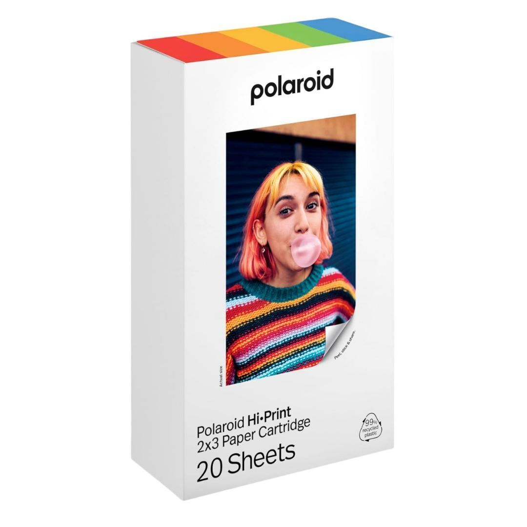 Polaroid 2x3 Sticky-Backed Paper Cartridge for Polaroid Hi-Print Pocket Photo Printer (20-Sheets)