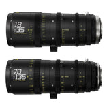 DZOFilm Catta FF 18 to 35mm and 70 to 135mm T2.9 Cine Zoom 2-Lens Bundle for Sony E Camera (Black)