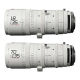 DZOFilm Catta FF 18 to 35mm and 70 to 135mm T2.9 Cine Zoom 2-Lens Bundle for Sony E Camera (White)