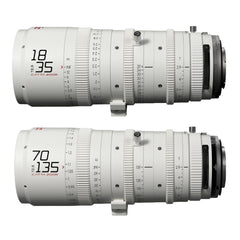 DZOFilm Catta FF 18 to 35mm and 70 to 135mm T2.9 Cine Zoom 2-Lens Bundle for Sony E Camera (White)
