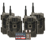 Stealth Cam 40MP Deceptor Max  Cellular Trail Camera 4-Pack with Four 32GB Cards and Card Reader