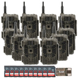 Stealth Cam 40MP Deceptor Max  Cellular Trail Camera 10-Pack with Ten 32GB Cards and Card Reader