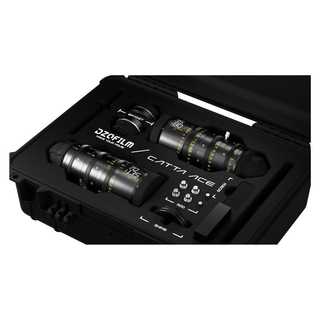 DZOFilm Catta Ace FF 35-80mm and 70-135mm T2.9 2-Lens Bundle with 16-Bladed Iris (PL and EF, Black)