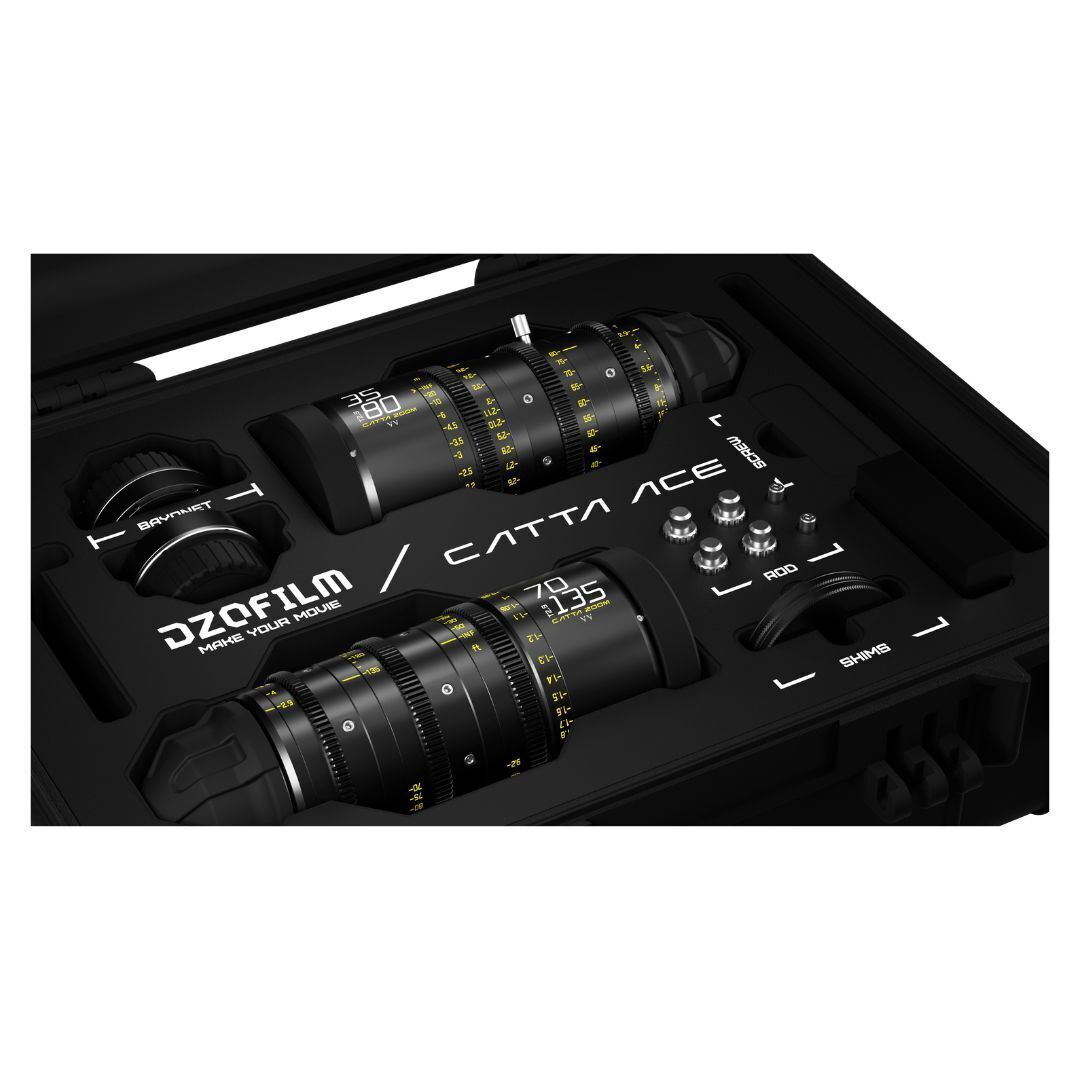 DZOFilm Catta Ace FF 35-80mm and 70-135mm T2.9 2-Lens Bundle with 16-Bladed Iris (PL and EF, Black)