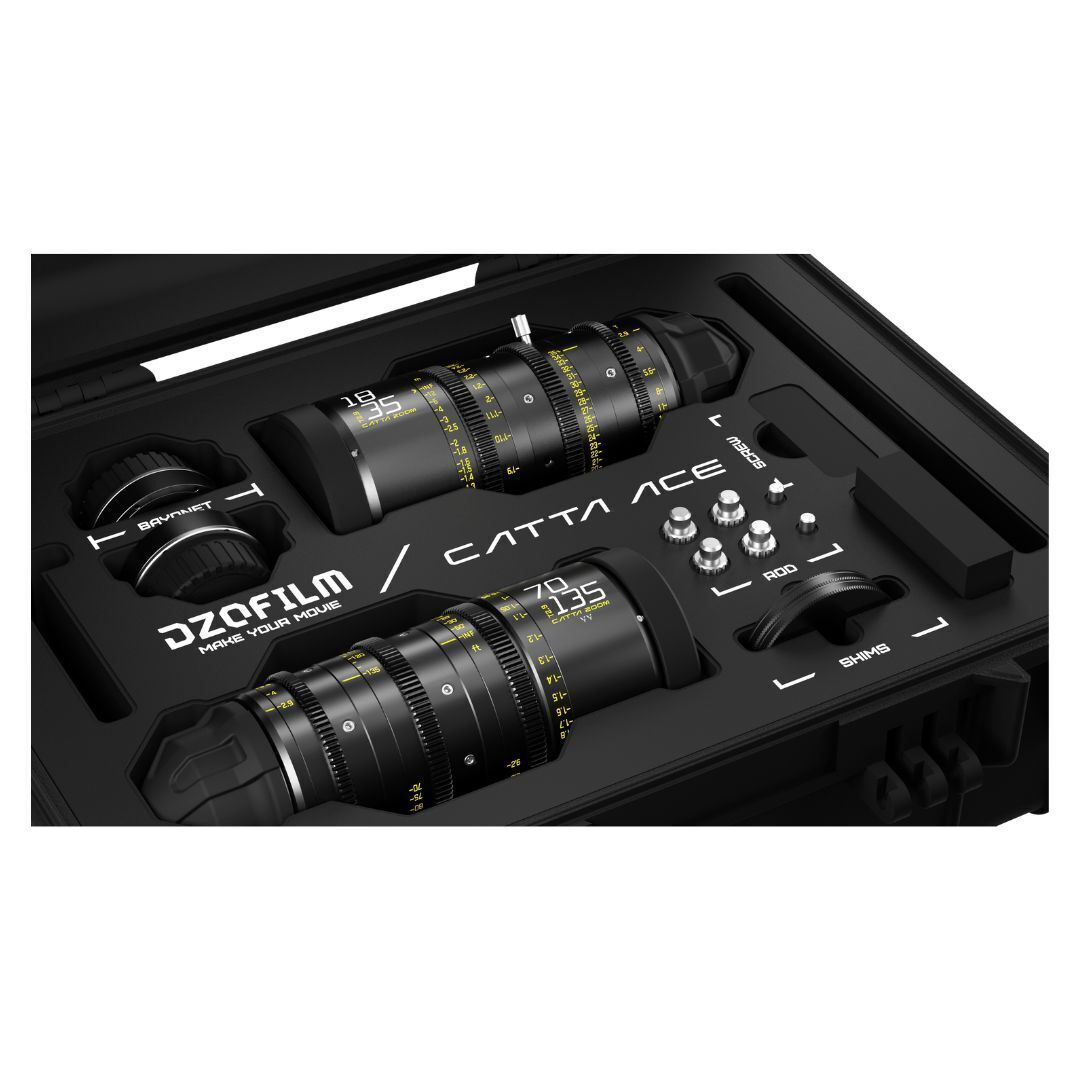 DZOFilm Catta Ace FF 18-35mm and 70-135mm T2.9 2-Lens Bundle with 16-Bladed Iris (PL and EF, Black)