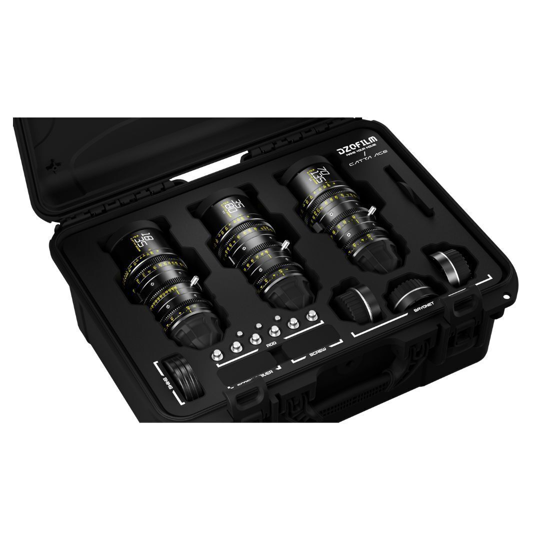 DZOFilm Catta Ace FF 18-35mm, 35-80mm, and 70-135mm T2.9 Cine 3-Lens Bundle (PL and EF, Black)