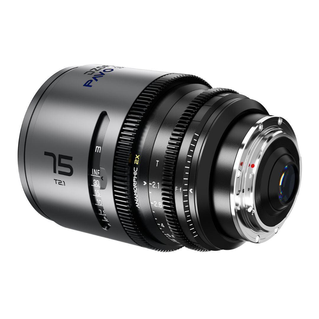 DZOFilm Pavo 75mm T2.1 2x Anamorphic Lens with PL or EF Mount (Space Gray and Black)