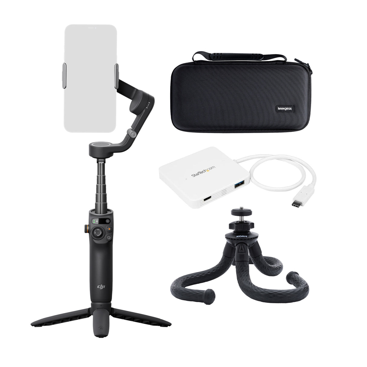 DJI Osmo Mobile 6 Compact, Portable, Foldable, Easy-to-Use Smartphone Gimbal bundle