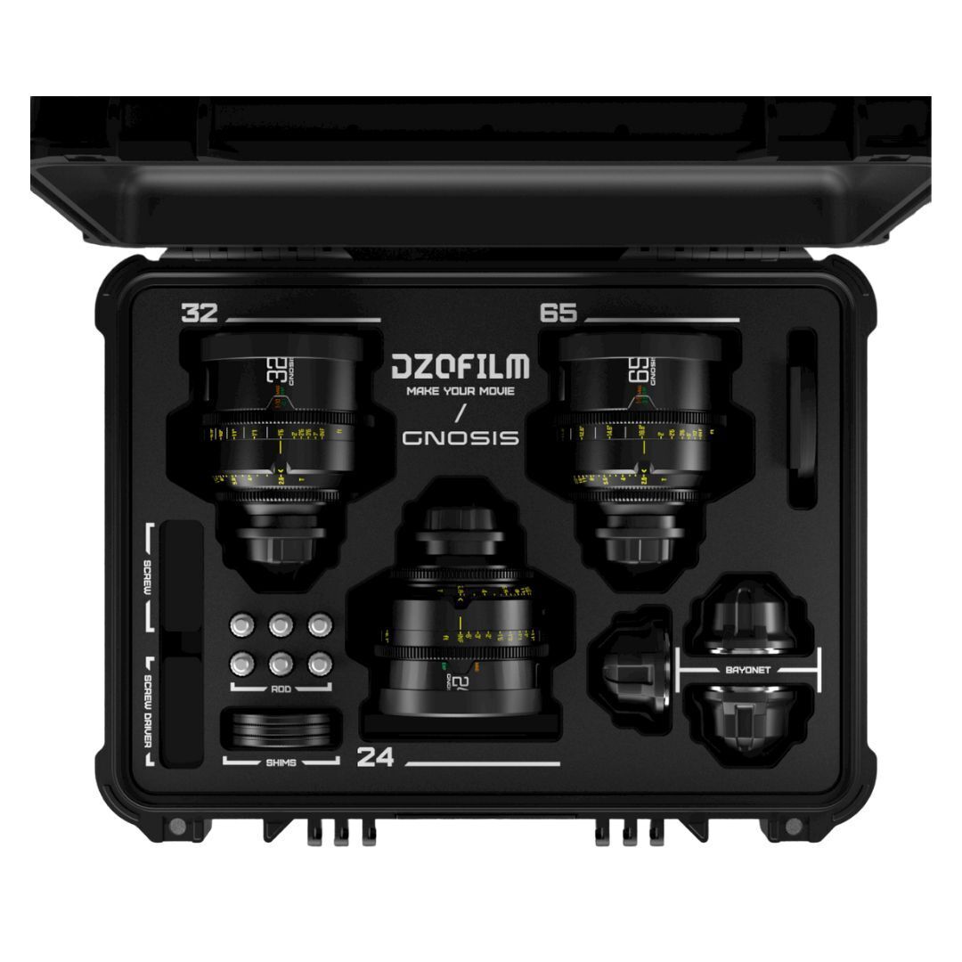 DZOFILM　Gnosis Macro 24mm/32mm/65mm T2.8 DZOFilm 24mm, 32mm, and 65mm VV T2.8 Macro Cine 3-Lens Kit with 16