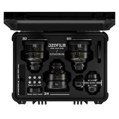 DZOFilm 24mm, 32mm, and 65mm VV T2.8 Macro Cine 3-Lens Kit with 16-Blade Iris (LPL, PL, EF, Black)