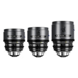 DZOFilm Pavo 2x Anamorphic T2.1 3-Lens Set with Blue Coating, PL or EF Mount (Space Gray and Black)