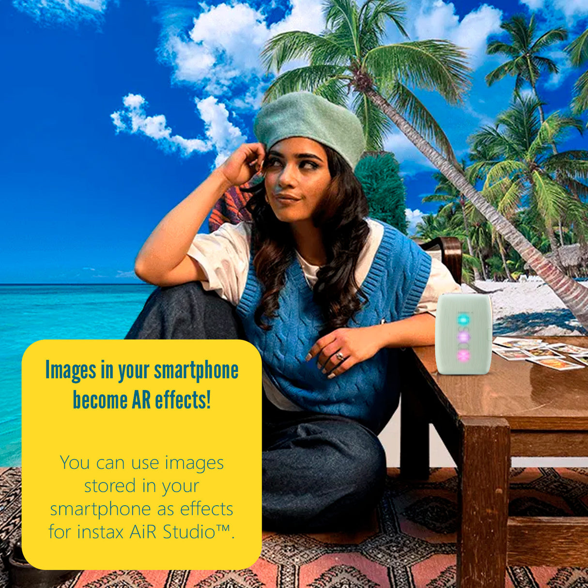 Fujifilm Instax Mini Link 3 Compact Smartphone Printer (Sage Green) with Focus Camera Kit Bundle