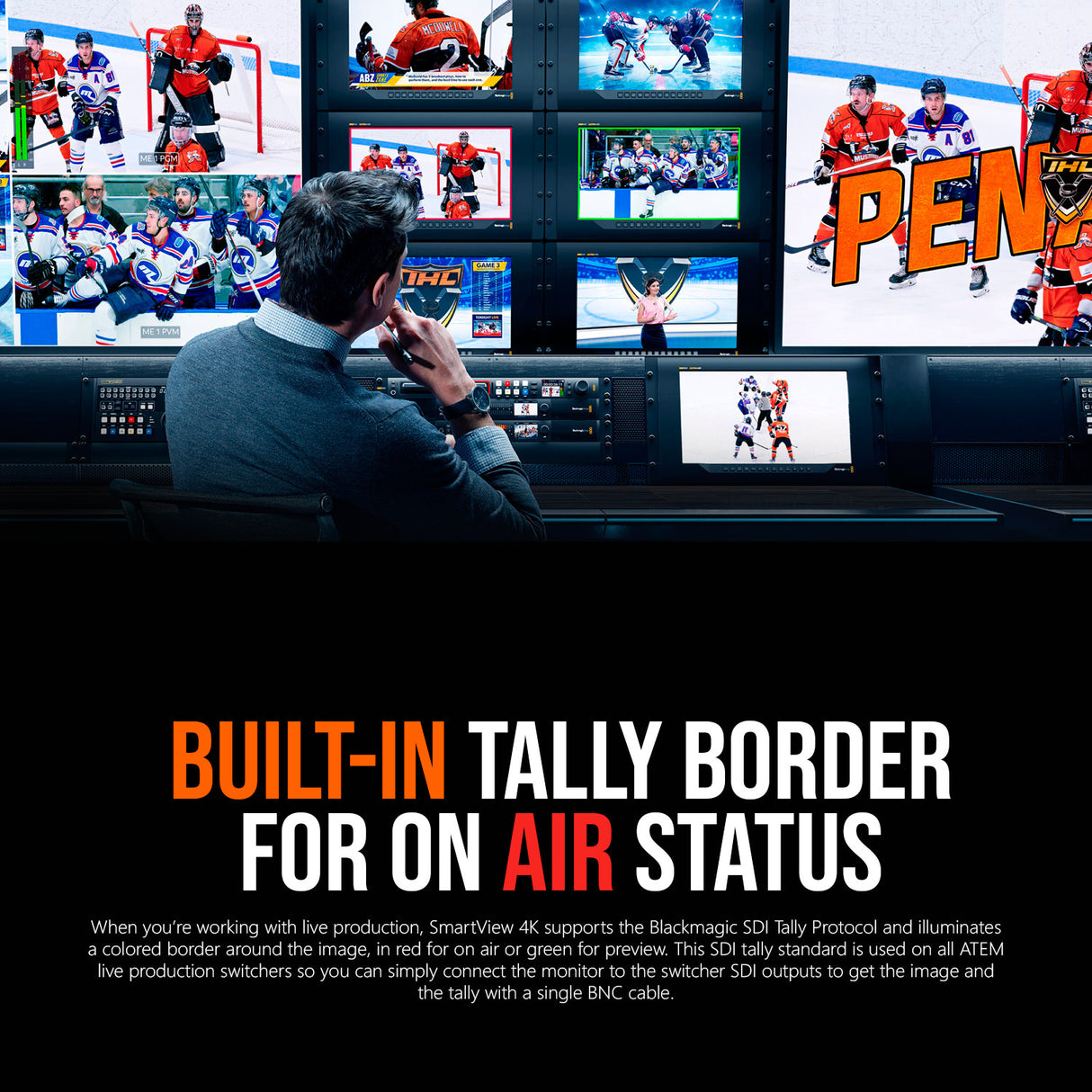 Blackmagic Design 15.6-Inch SmartView 4K G3 Broadcast Monitor with SMPTE 2110 (Deep Black) Bundle