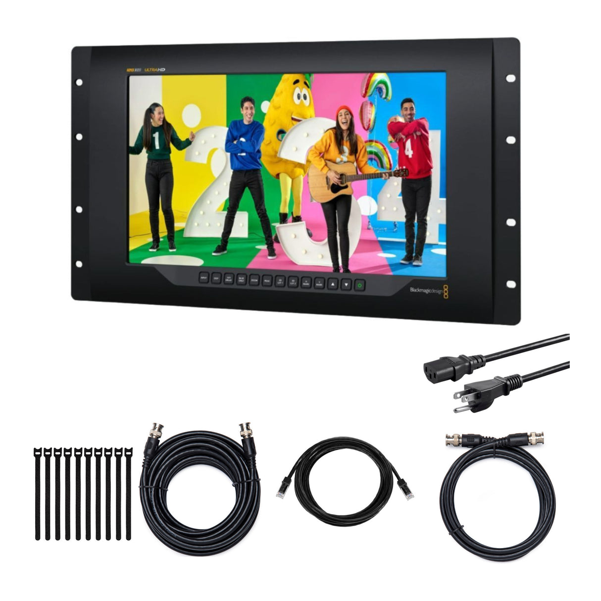 Blackmagic Design 15.6-Inch SmartView 4K G3 Broadcast Monitor with SMPTE 2110 (Deep Black) Bundle