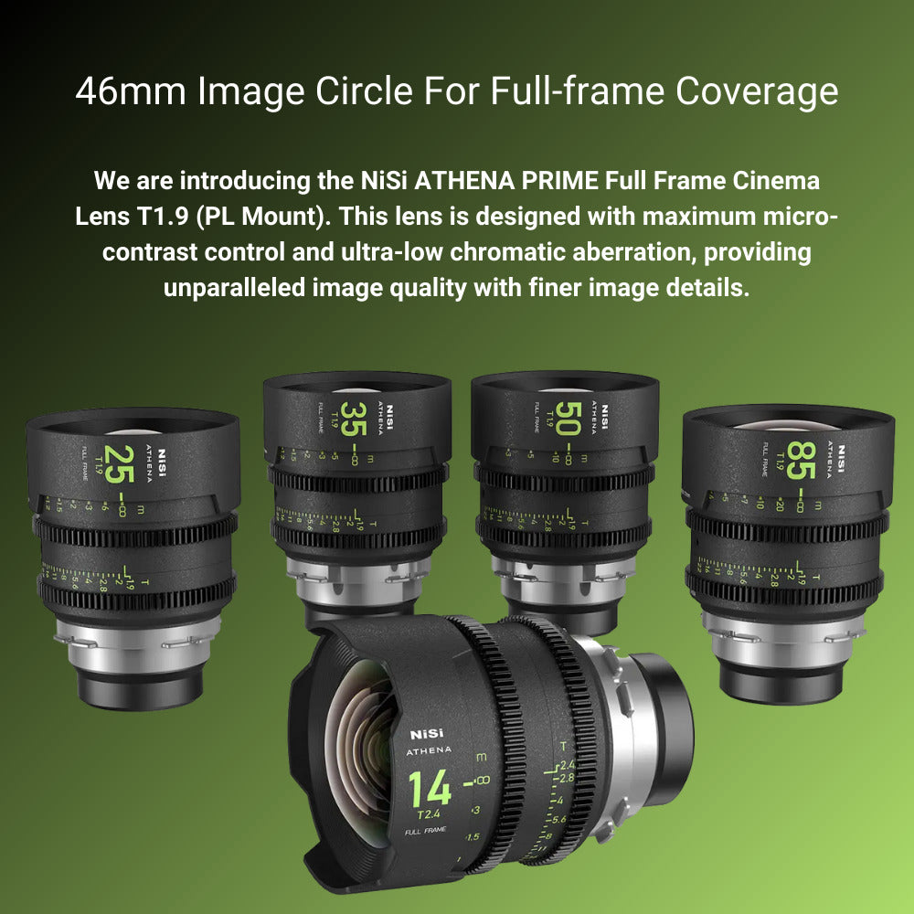 NiSi 85mm Athena Prime T1.9 Full Frame Cinema Lens with 77mm Thread (E Mount, Drop-In Filter) Bundle