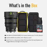 NiSi 85mm Athena Prime T1.9 Full Frame Cinema Lens with 77mm Thread (E Mount, Drop-In Filter) Bundle