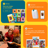 Fujifilm Instax Mini Link 3 Compact Smartphone Printer (Clay White) with Focus Camera Kit Bundle