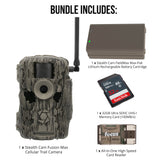 Stealth Cam 36MP Fusion Max Cellular Trail Camera with FieldMax Max-Pak Battery Bundle