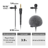 Sony Pro-Quality Lavalier Microphone ECM-L1 with plug-in power