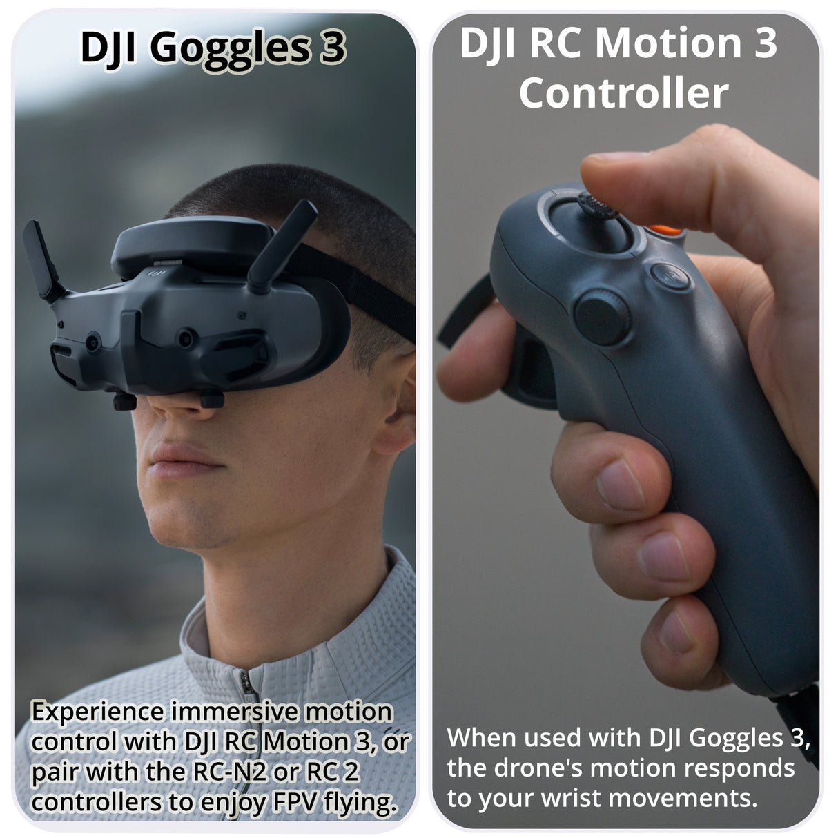 DJI Mini 4 Pro (DJI RC 2) with Goggles 3 and RC Motion 3 FPV Controller Bundle