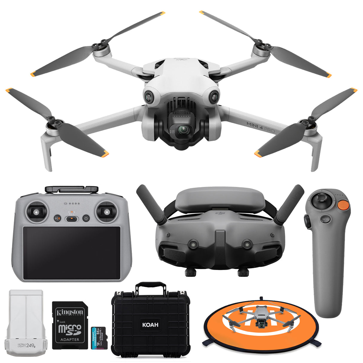 DJI Mini 4 Pro (DJI RC 2) with Goggles 3 and RC Motion 3 FPV Controller Bundle