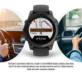 Garmin Fenix E 47mm GPS Smartwatch with 1.3-Inch AMOLED Display (Slate Gray Steel and Black) Bundle