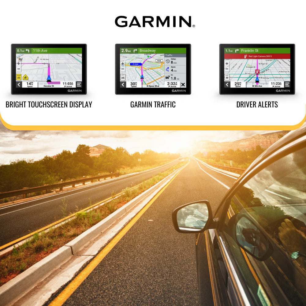 Garmin Drive 53 GPS Navigator with Knox Gear GPS Suction Cup Mount with Pivoting Arm (Black) Bundle