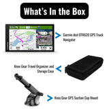 Garmin dezl OTR620 GPS Truck Navigator with 6-Inch 1280p Touchscreen Display (Black) Bundle