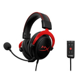 HyperX Cloud II Wired Gaming Headset with Memory Foam and Leatherette and 53mm Drivers (Black-Red)