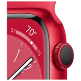 Apple Watch Series 8 GPS Smartwatch with 45mm Red Aluminum Case and Medium-Large Red Sport Band