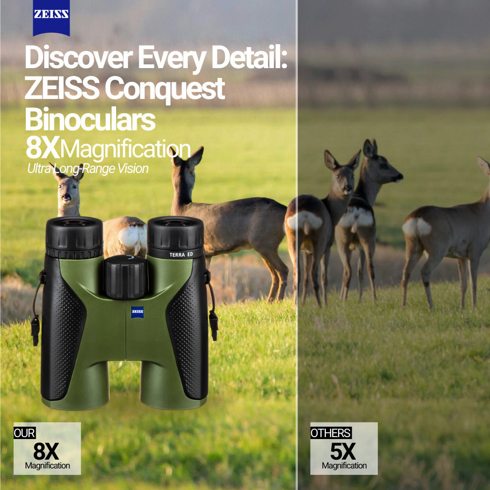 Zeiss 8x42 Terra HD Schott ED Glass Binoculars (Green) with Zeiss Lens Cleaning Kit Bundle
