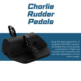 Honeycomb Aeronautical Charlie Rudder Pedals with Bravo Throttle Quadrant and Alpha Yoke Bundle
