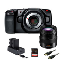 Blackmagic Design Pocket 4K Cinema Camera with DG Vario-Elmarit Lens and Battery (2-Pack) Bundle