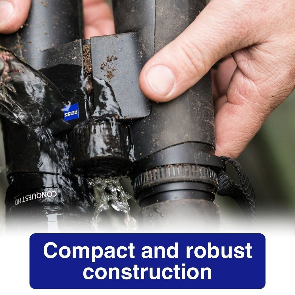 Zeiss Conquest HDX 10x32 Binocular with 90 Percent Light Transmission (Black) Bundle