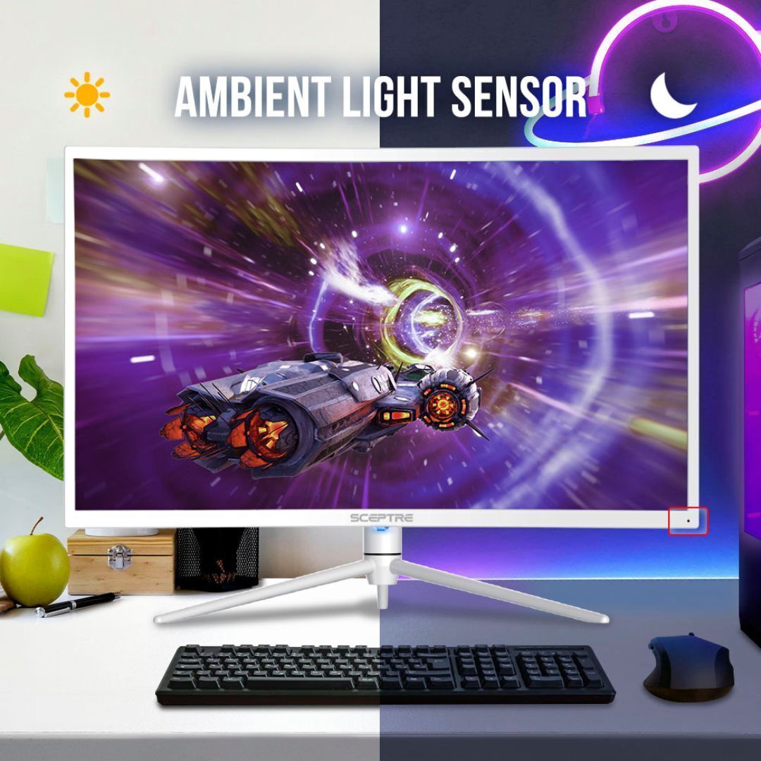 Scepture NEBULA 31.5-Inch Curved VESA Display 2560x1440 Quad HD Gaming Monitor with 99 Percent sRGB