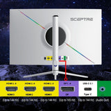 Scepture NEBULA 31.5-Inch Curved VESA Display 2560x1440 Quad HD Gaming Monitor with 99 Percent sRGB