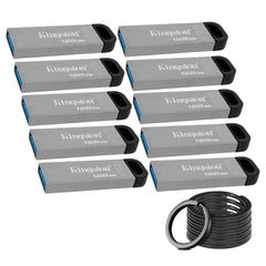 Kingston 128GB DataTraveler Kyson USB 3.2 Gen 1 Metal Flash Drive (10-Pack) Bundle