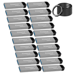 Kingston 128GB DataTraveler Kyson USB 3.2 Gen 1 Metal Flash Drive (20-Pack) Bundle
