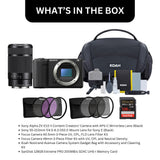 Sony Alpha ZV-E10 II Content Creators Camera with APS-C Mirrorless Lens and Lens Kit (Black) Bundle