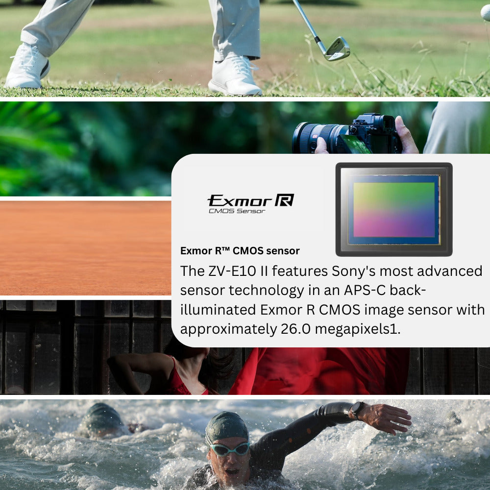 Sony Alpha ZVE10 II | APS-C Interchangeable Lens Mirrorless with 16-50mm Lens Kit | Designed for Content Creators | Black with Sony Creator Accessory Kit II bundle