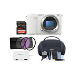 Sony Alpha ZV-E10 II Content Creators Camera with APS-C Mirrorless Lens and Lens Kit (White) Bundle