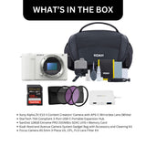 Sony Alpha ZV-E10 II Content Creators Camera with APS-C Mirrorless Lens and Lens Kit (White) Bundle