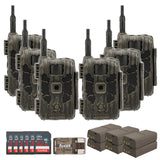 Stealth Cam 40MP Deceptor Max Cellular Trail Camera 6-Pack with Fieldmax Lithium 6-Pack Bundle