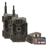Stealth Cam 40MP Deceptor Max Cellular Trail Camera 2-Pack with Fieldmax Lithium 2-Pack Bundle